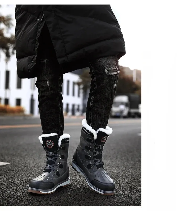 Men's Winter Mukluk Boots with Fur High-top Lining