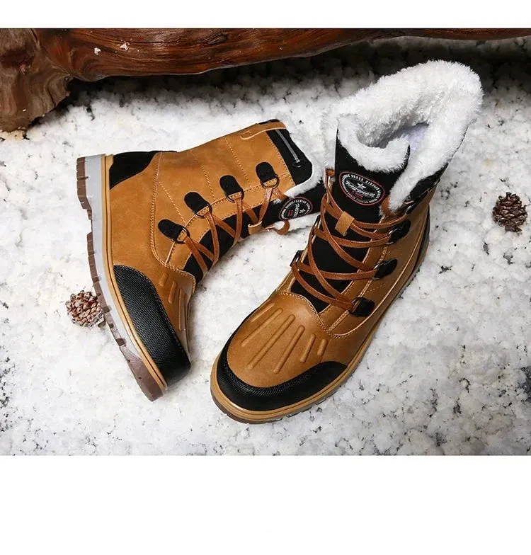 Men's Winter Mukluk Boots with Fur High-top Lining