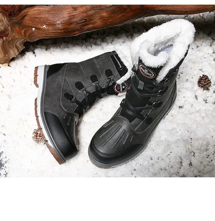 Men's Winter Mukluk Boots with Fur High-top Lining