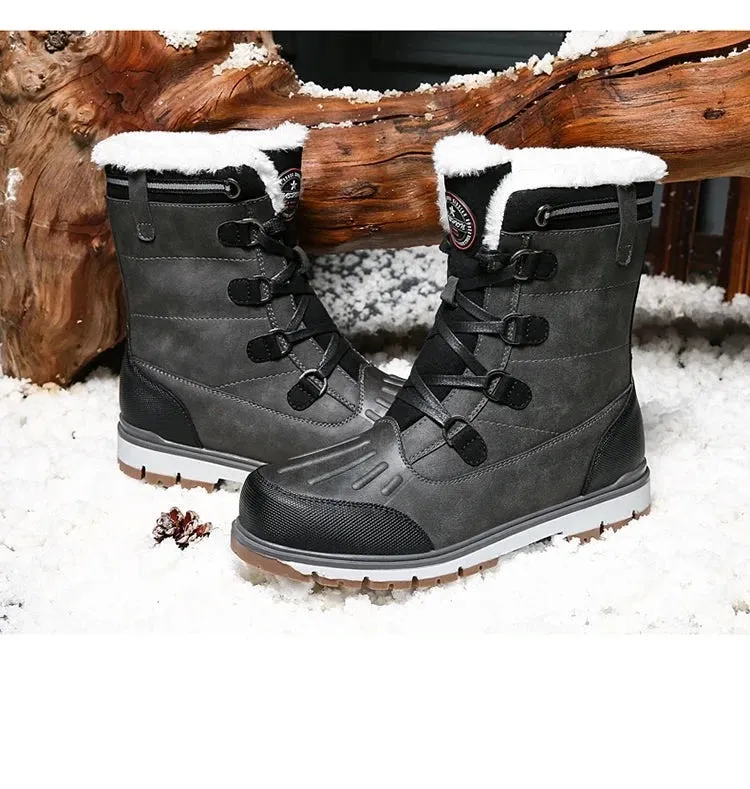 Men's Winter Mukluk Boots with Fur High-top Lining