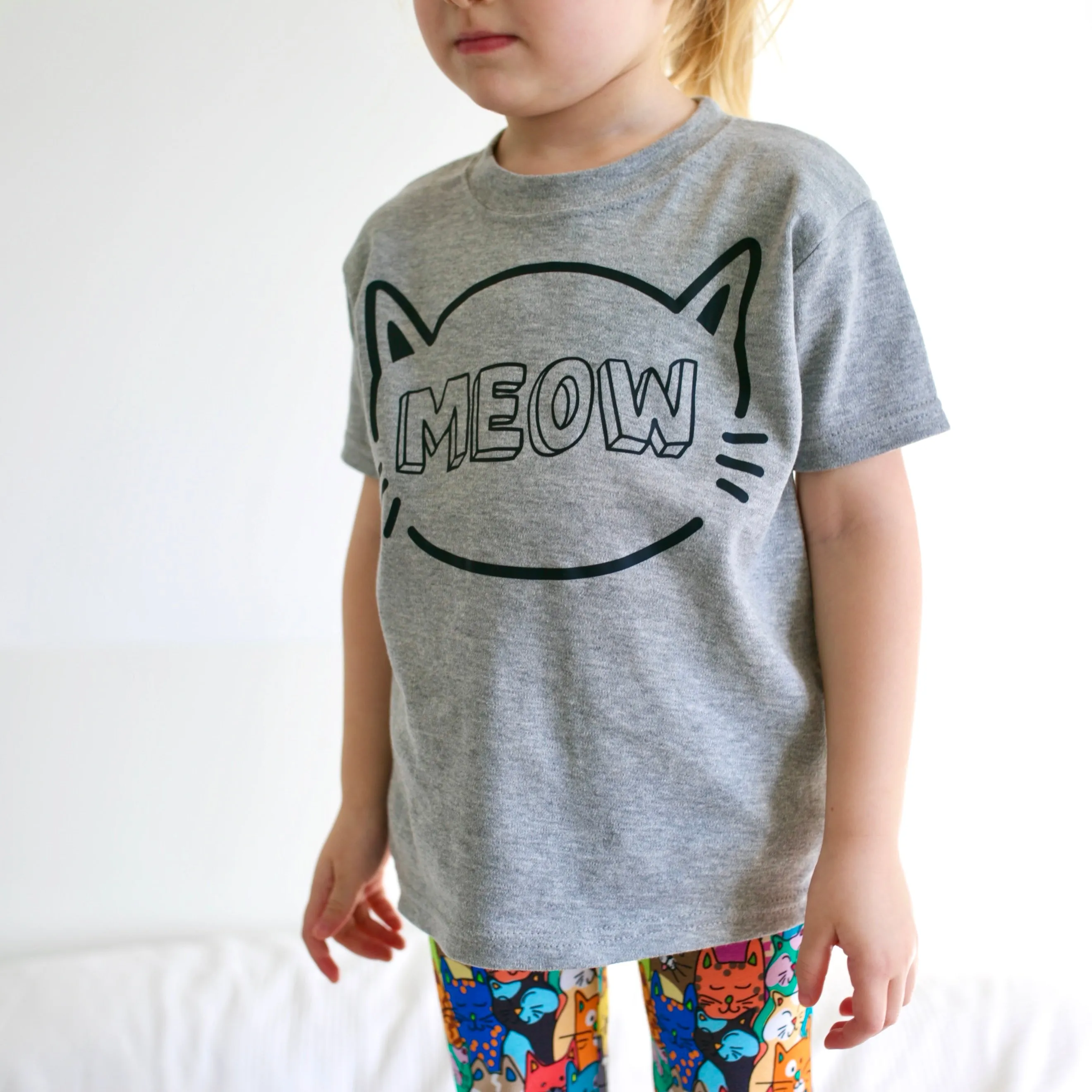 Meow Grey T shirt