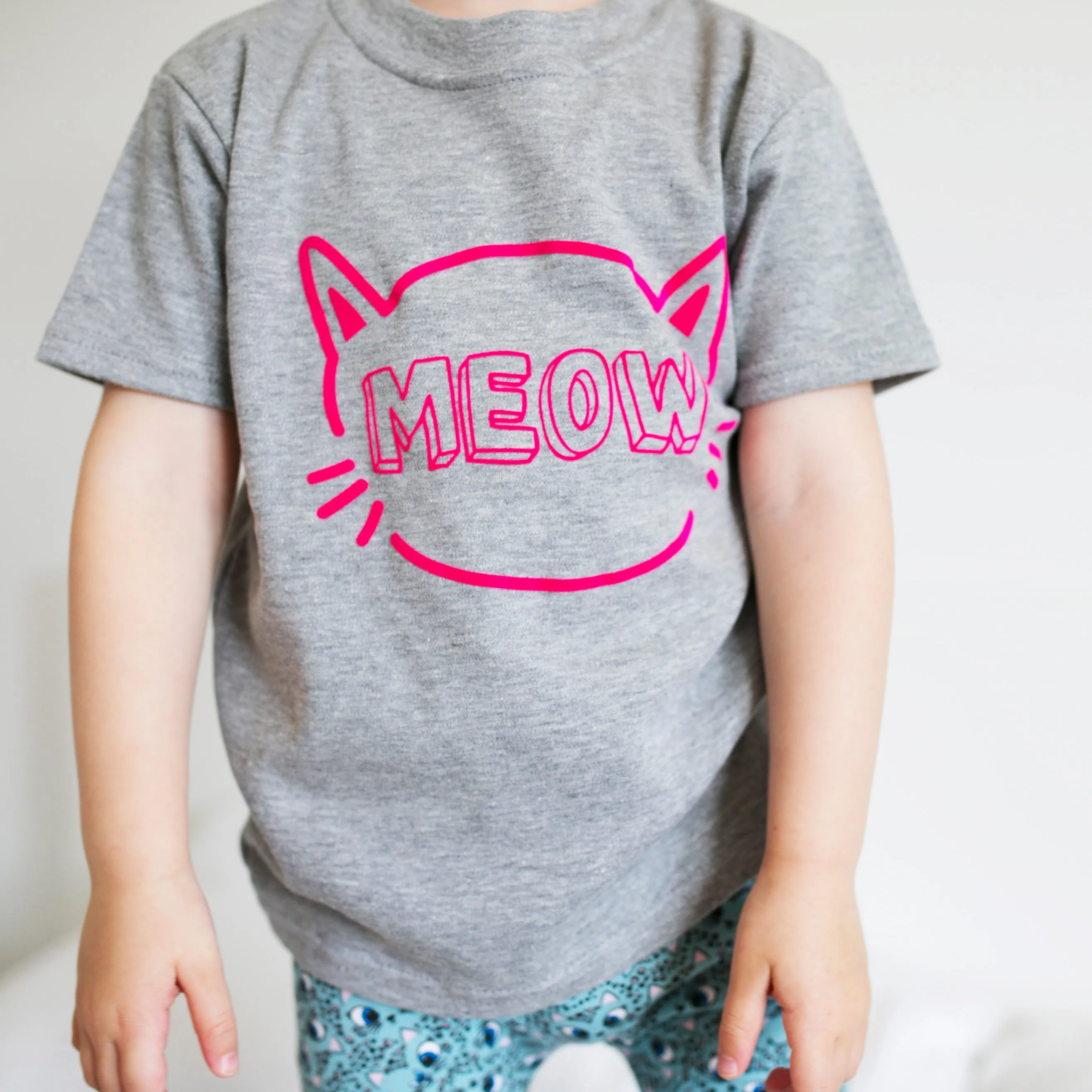 Meow Grey T shirt