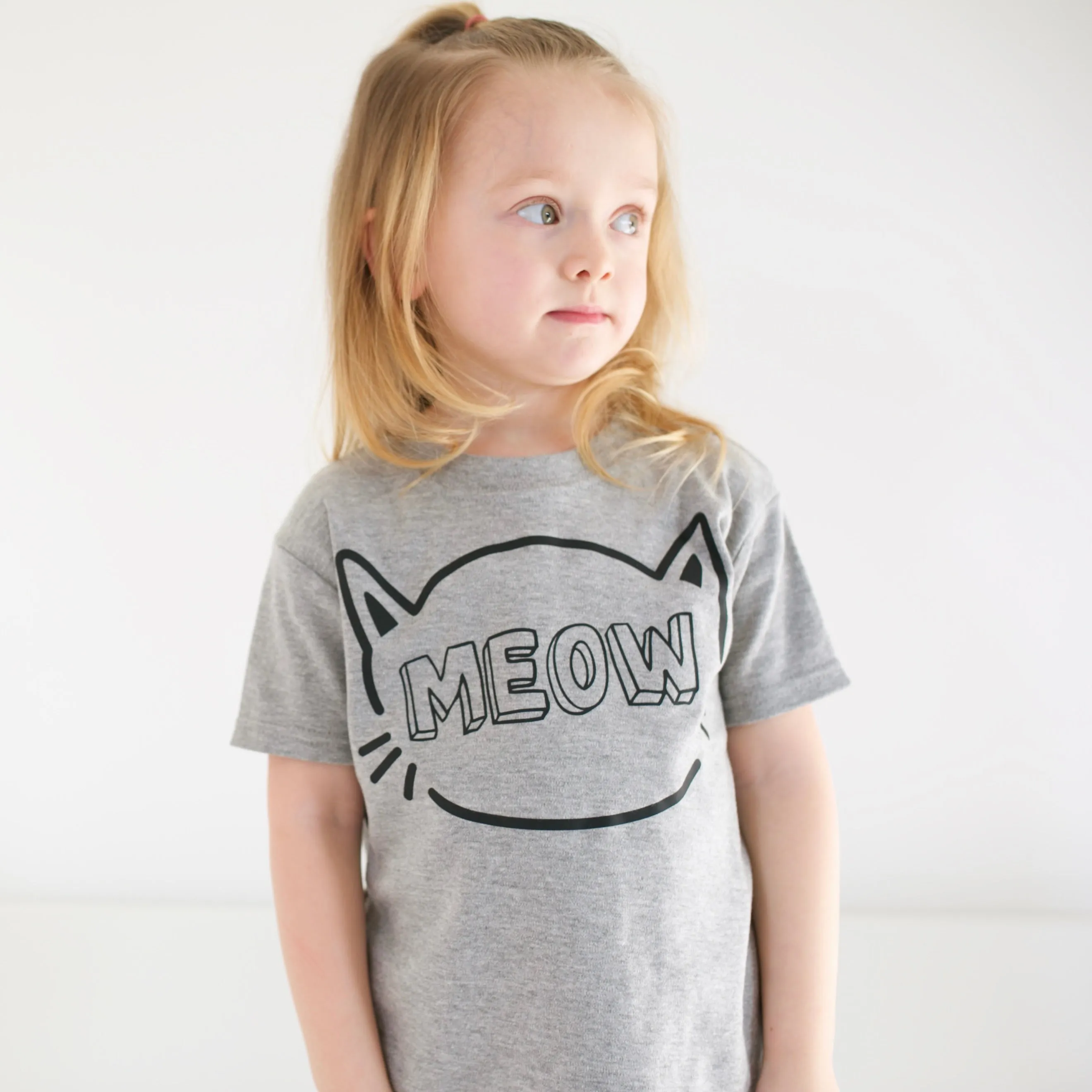 Meow Grey T shirt