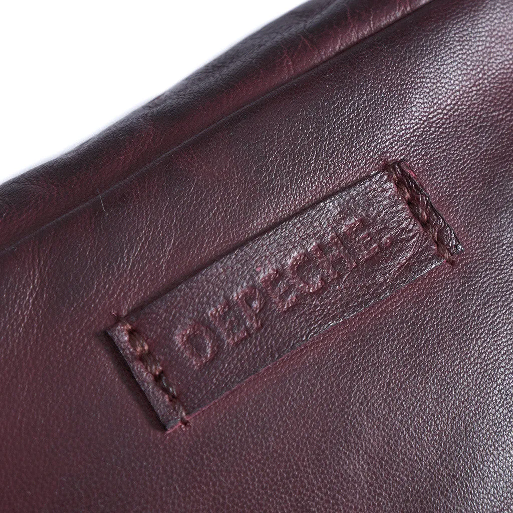 Mobile bag in delicious leather quality / 15818 - Cranberry