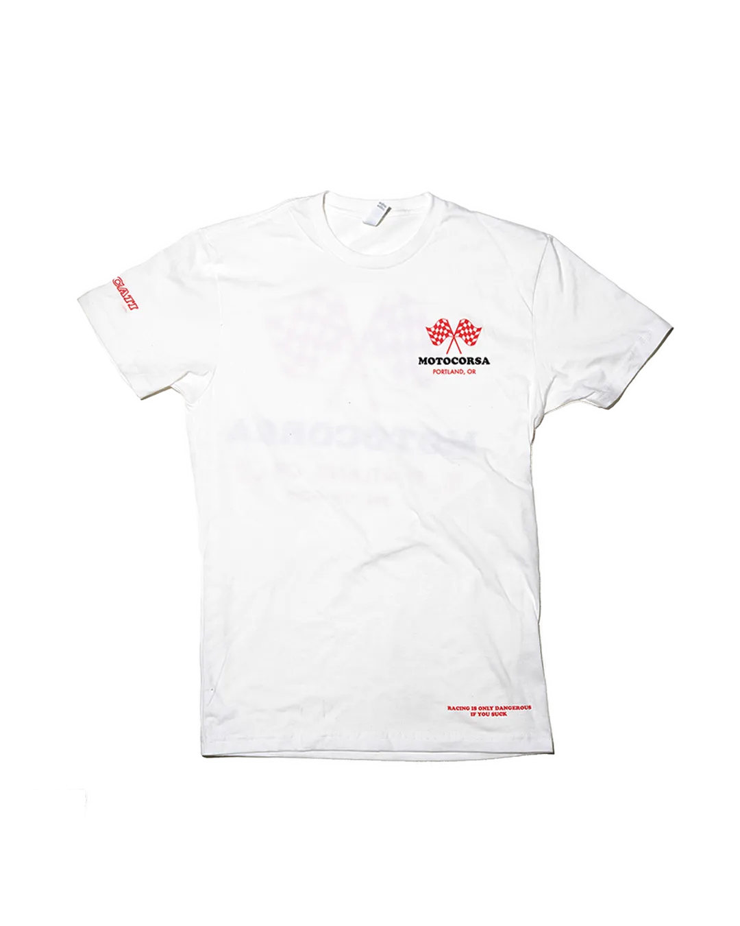 Motocorsa Checkered Tee - White