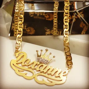 Name necklace with crown WC-125