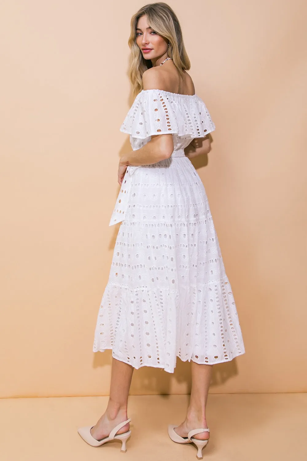 Natalia Eyelet Midi Dress