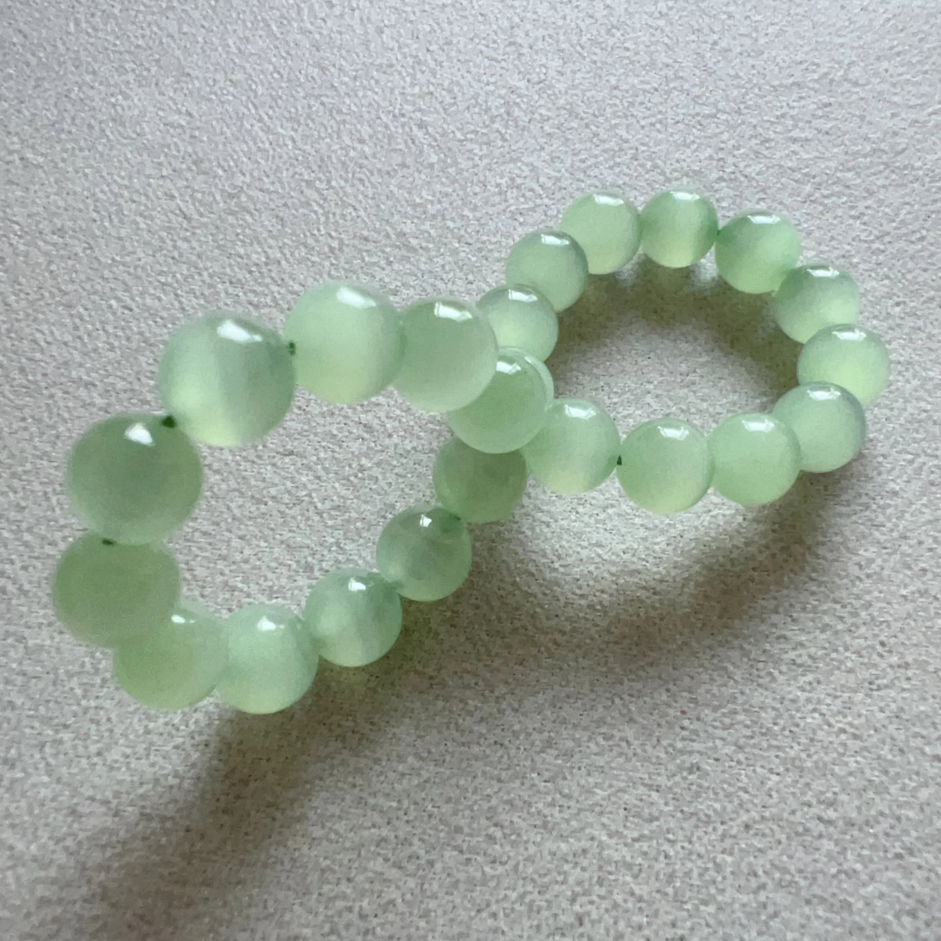 Natural Beautiful Top-grade Green Stone Bracelet 8.8mm Beads | Natural Afghanistan Green Jade Heart Chakra Healing Gemstone