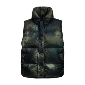 NEMEN RAPTUS - TIE-DYE DOWN VEST-GREEN