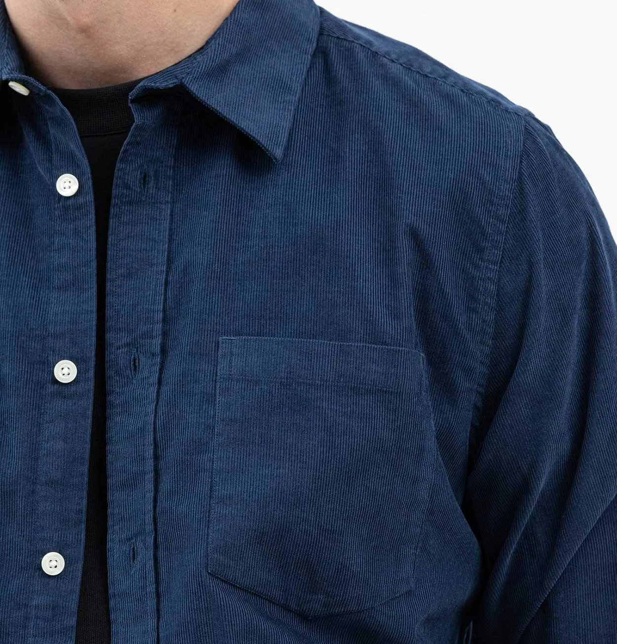 Norse Projects Osvald Corduroy Shirt in Navy