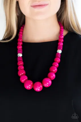 Paparazzi Accessories  - Panama Panorama #N113 Box 2 - Pink Necklace