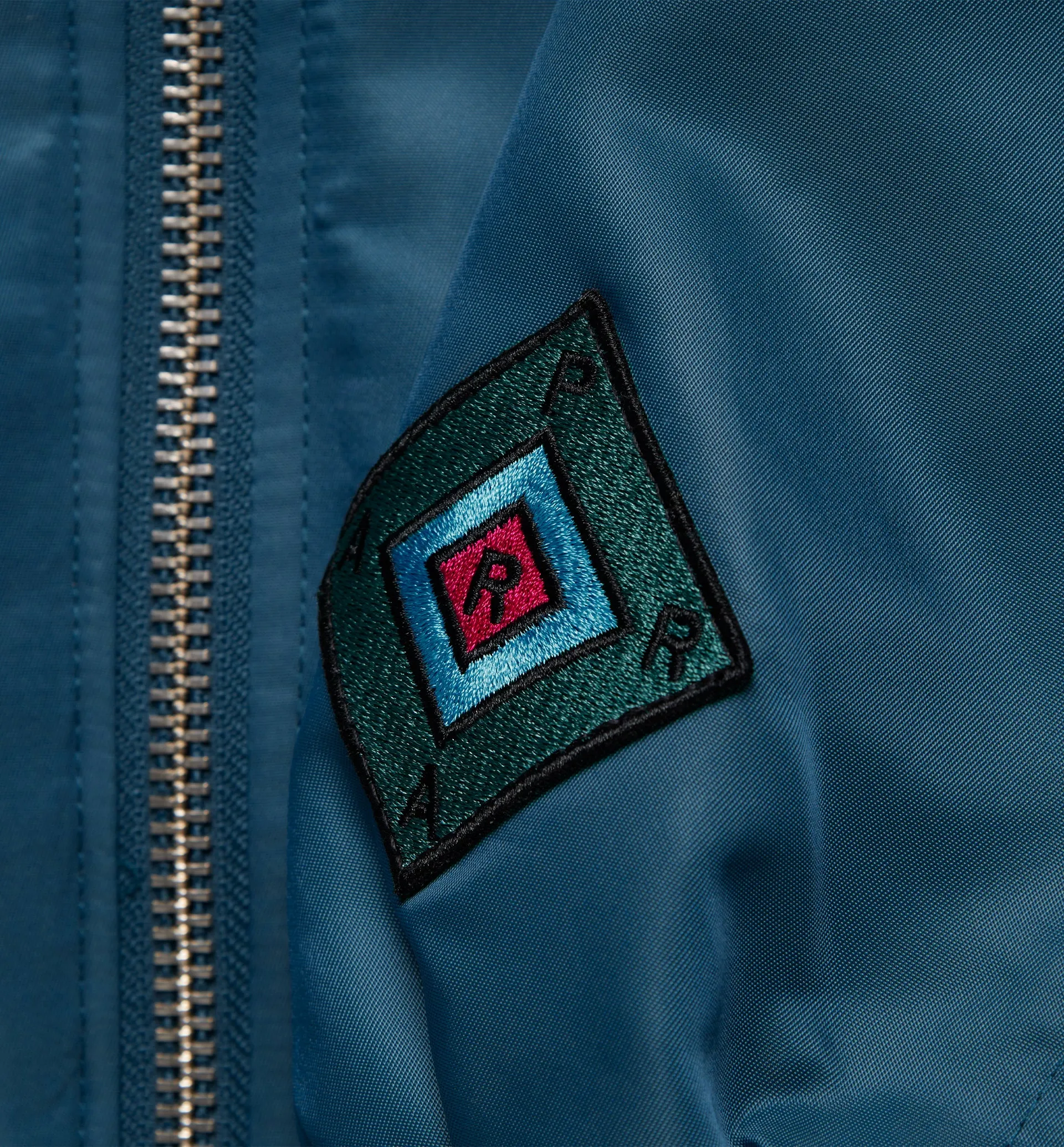 Parra Stacked Pets Varsity Jacket - Teal