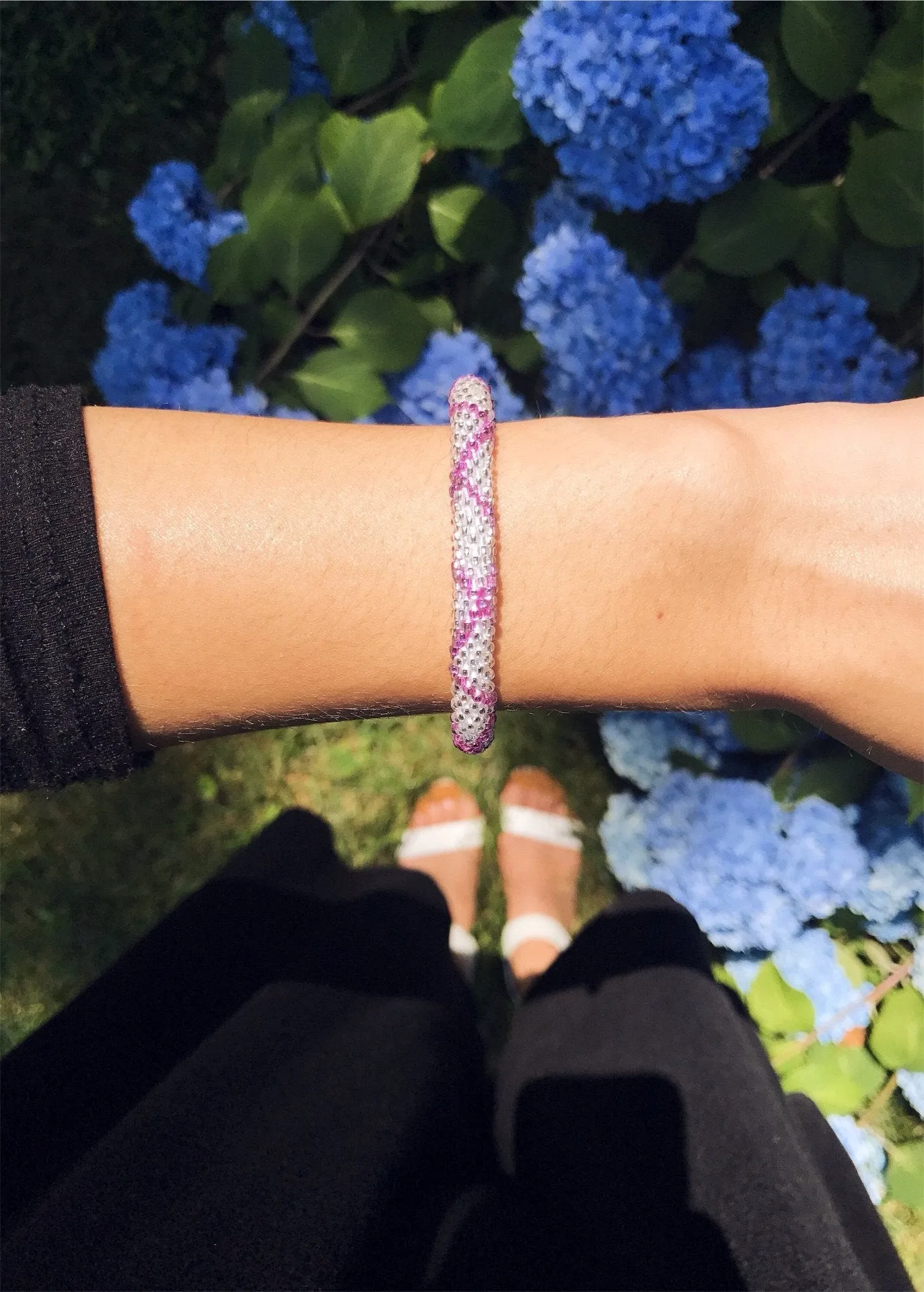 Pink Crystal Bracelet - Extended 8"