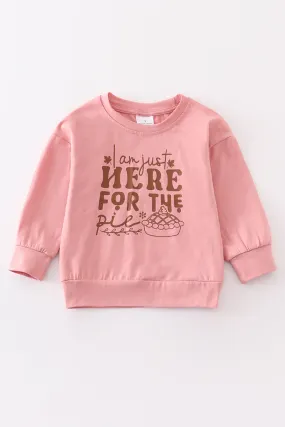 Pink thanksgiving girl top