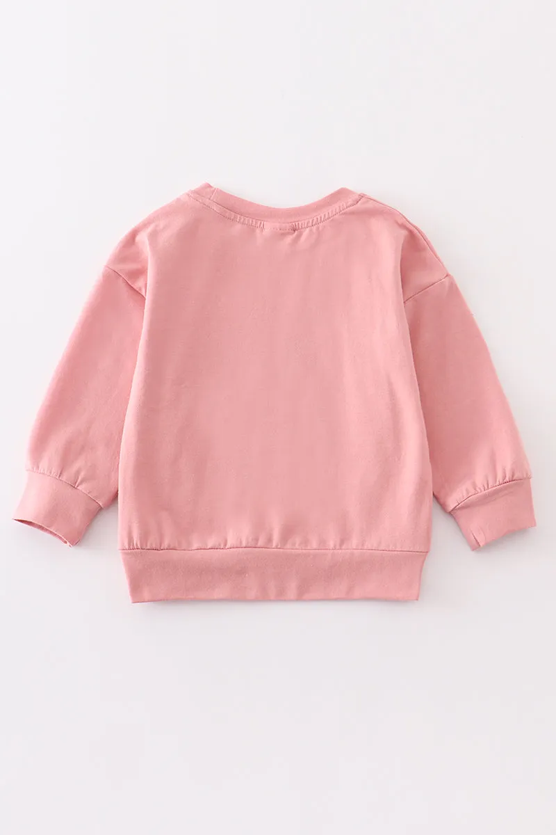 Pink thanksgiving girl top