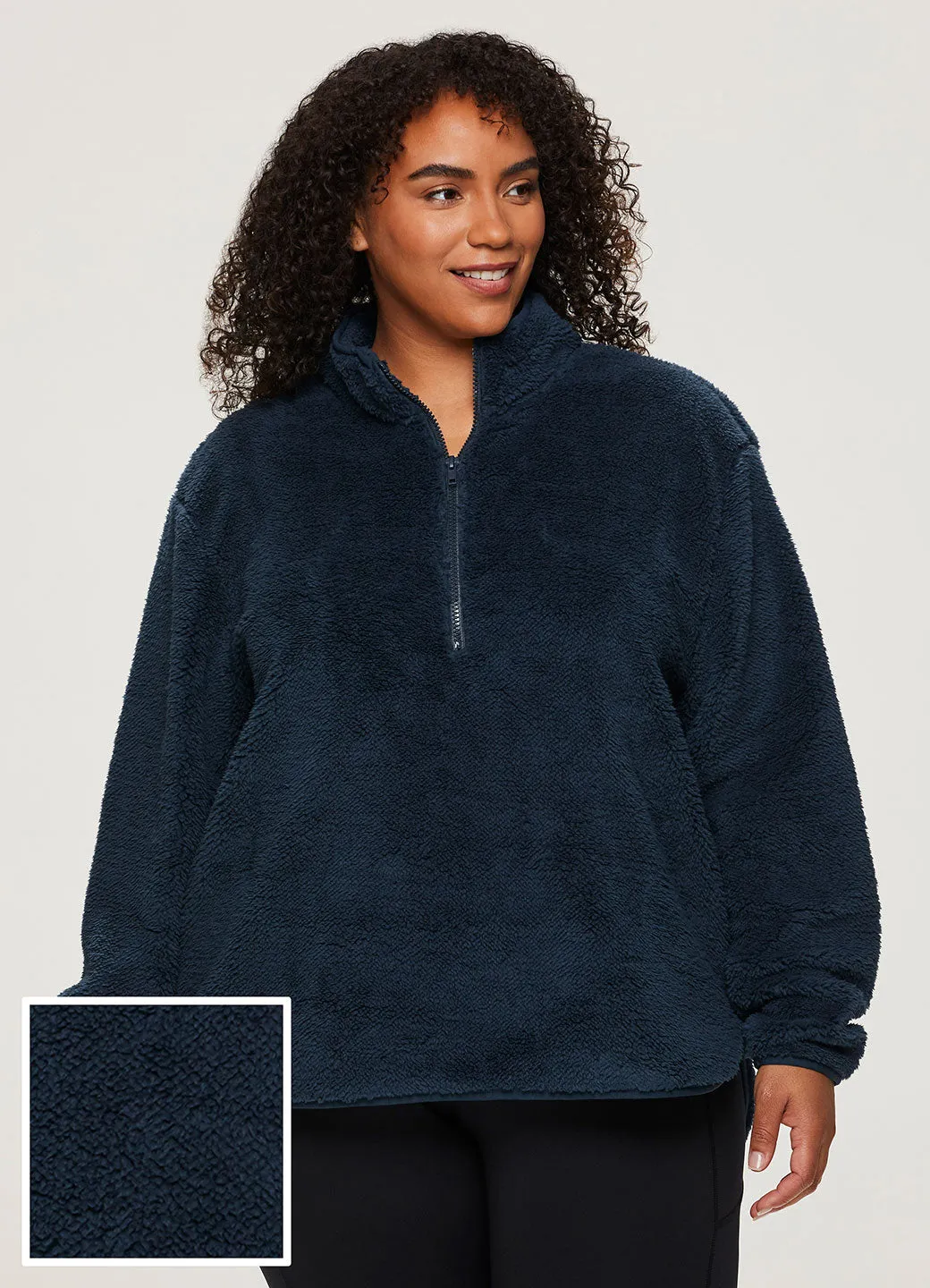 Plus Dylan 1/4 Zip Sherpa Pullover