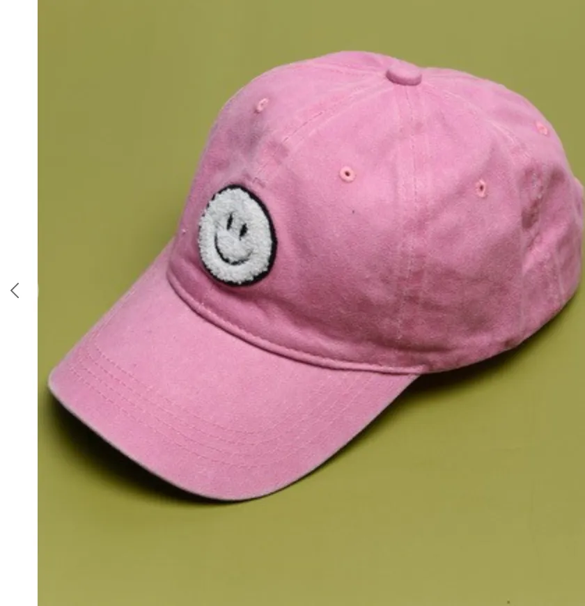 Puffy Happy Face Baseball Cap