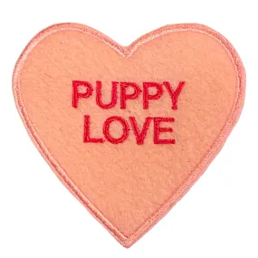 "Puppy Love" Pink Candy Heart Patch