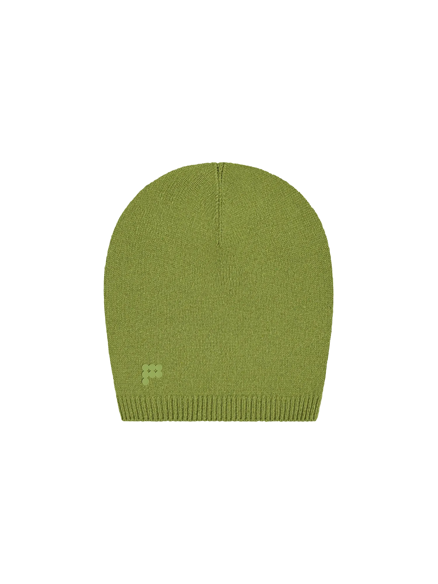 Recycled Cashmere Beanie—grass green