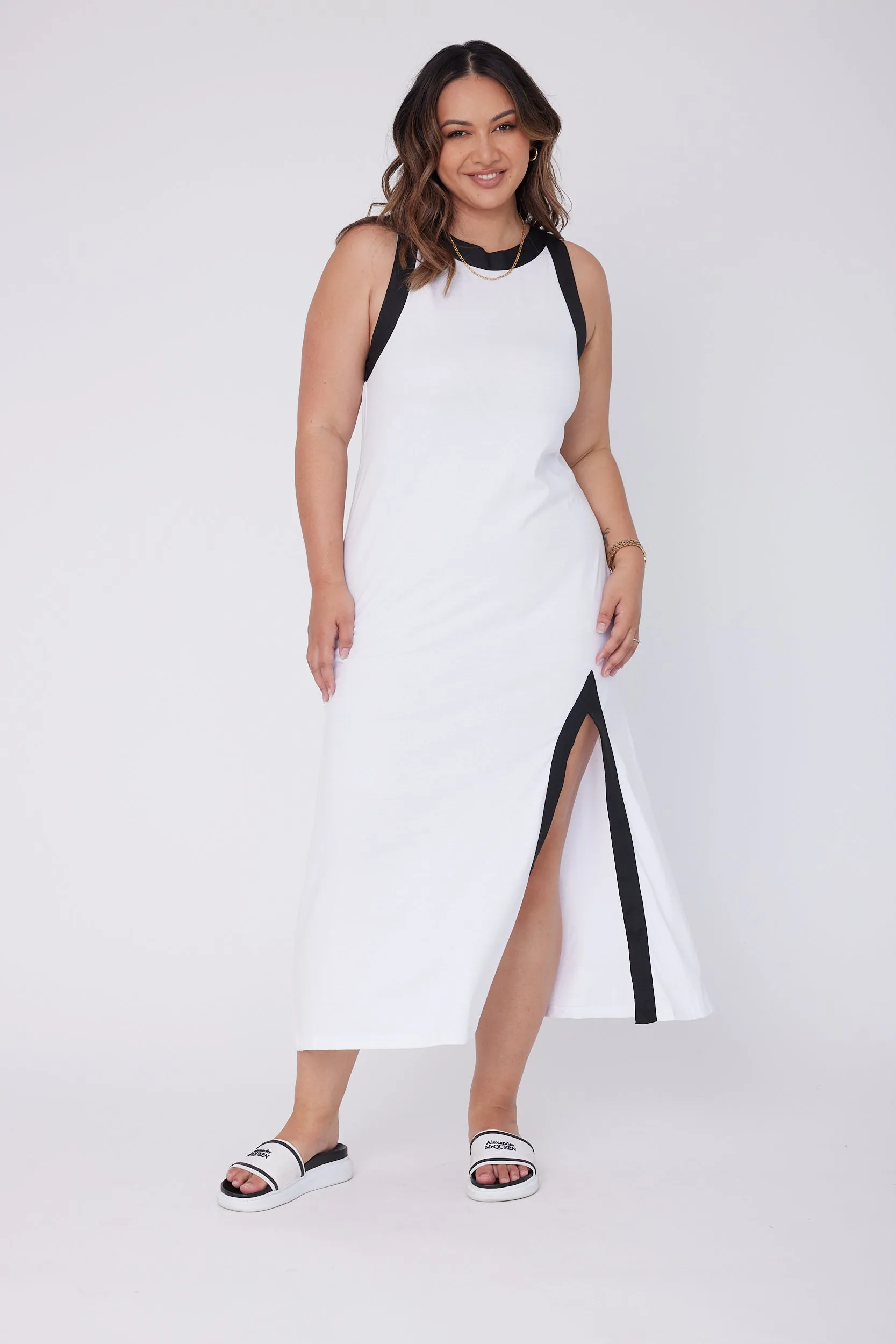 REIGN Dress White & Black