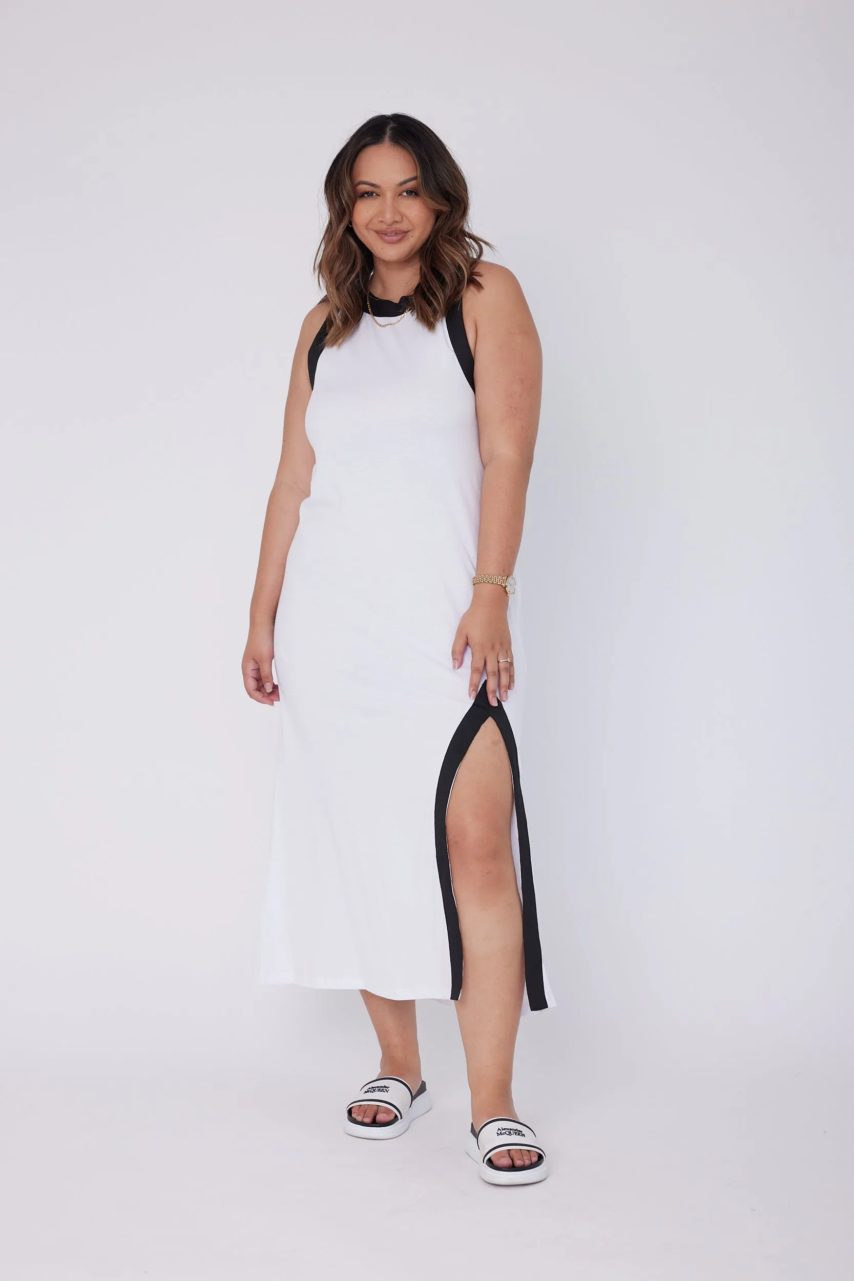 REIGN Dress White & Black