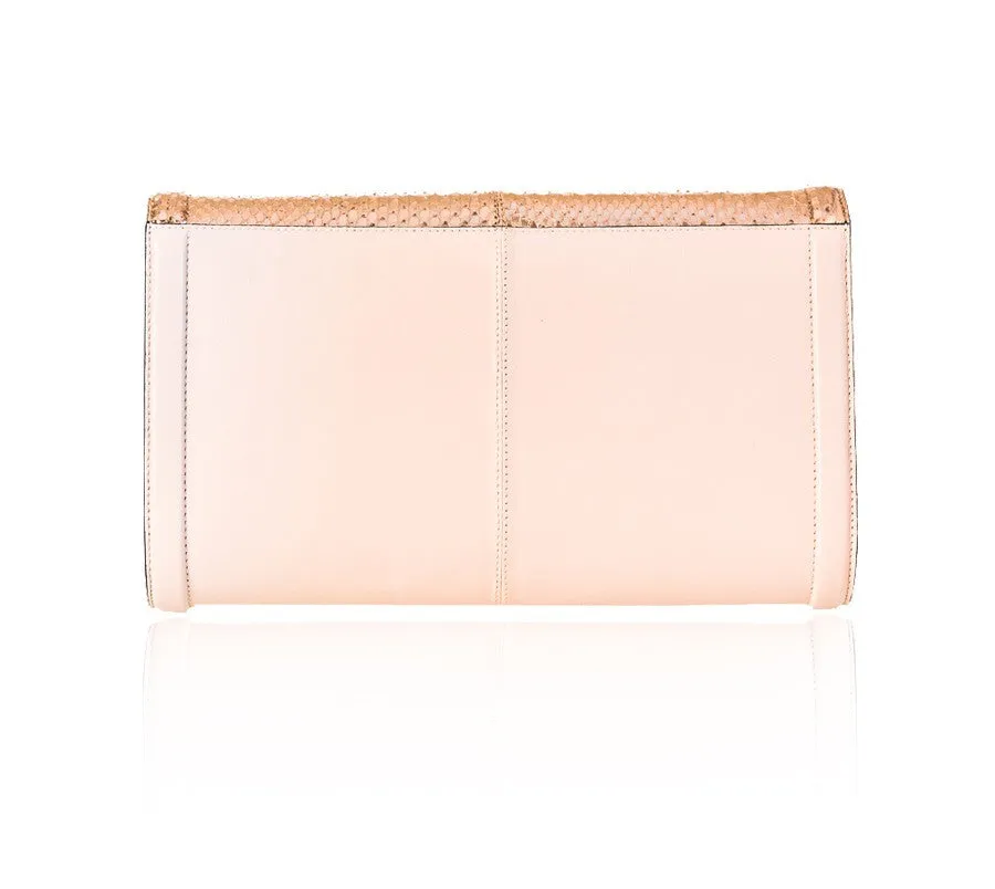 Rose Gold & Powder Pink Serena Clutch