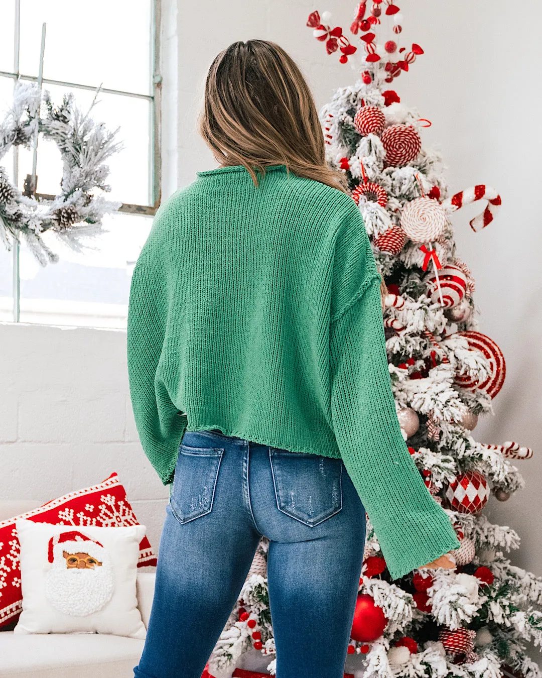 Rowan Green Chenille Sweater FINAL SALE