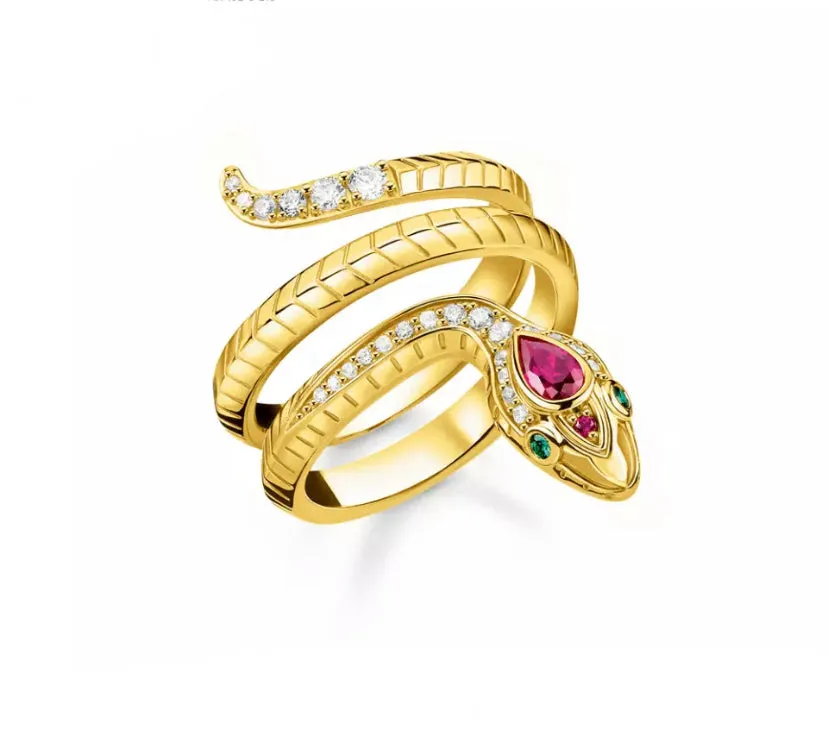 Ruby Snake Ring