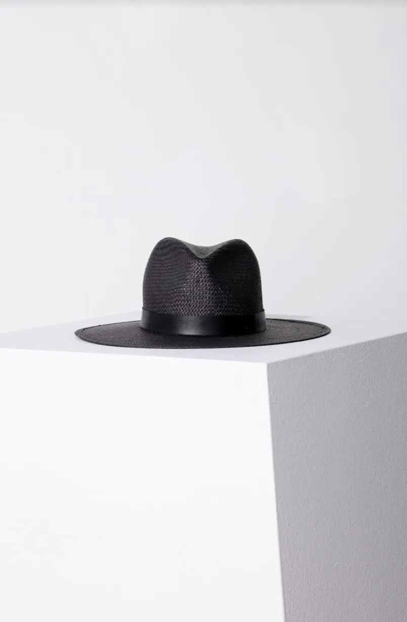 Simone Packable Hat - Black