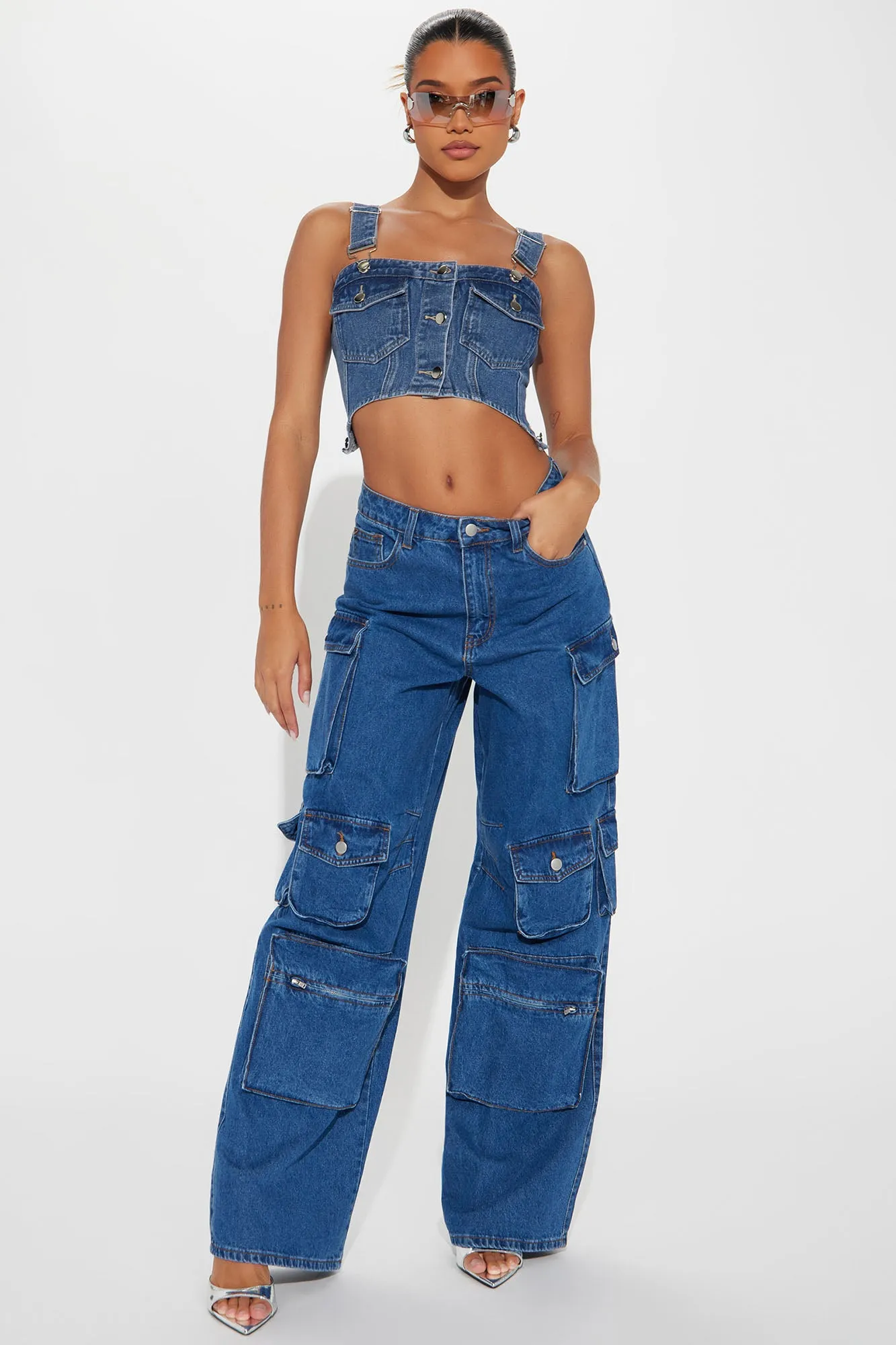 Small Town Denim Top - Medium Wash