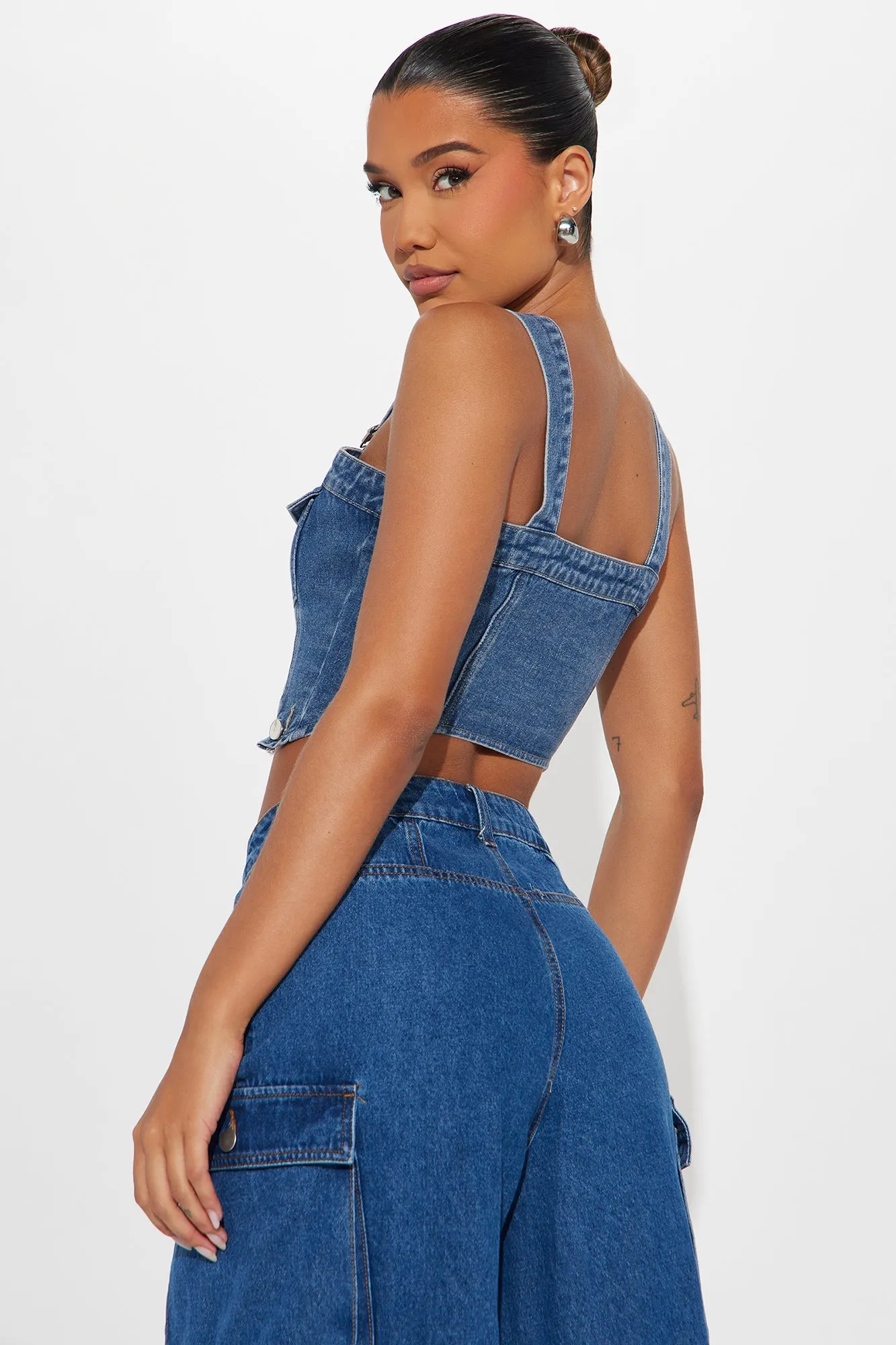 Small Town Denim Top - Medium Wash