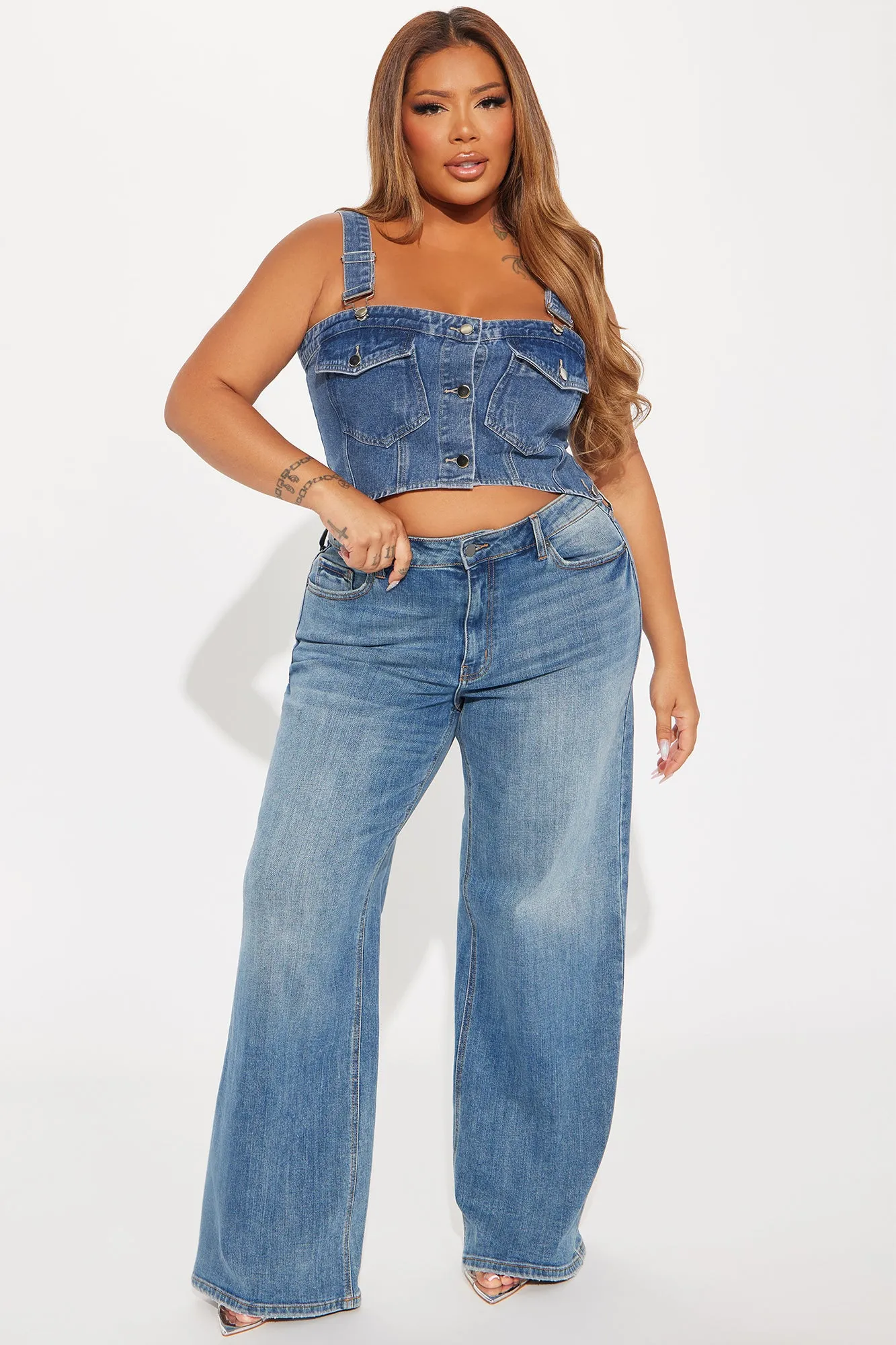 Small Town Denim Top - Medium Wash