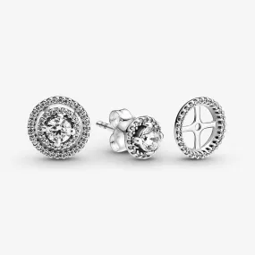 Sparkling Double Halo Stud Earrings 299411C01