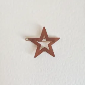 Star clip Chestnut