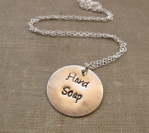 Sterling Silver Engraved Disc Necklace