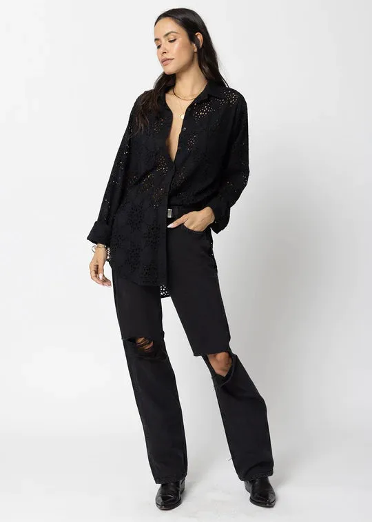 The Eyelet Favorite Shirt - Black