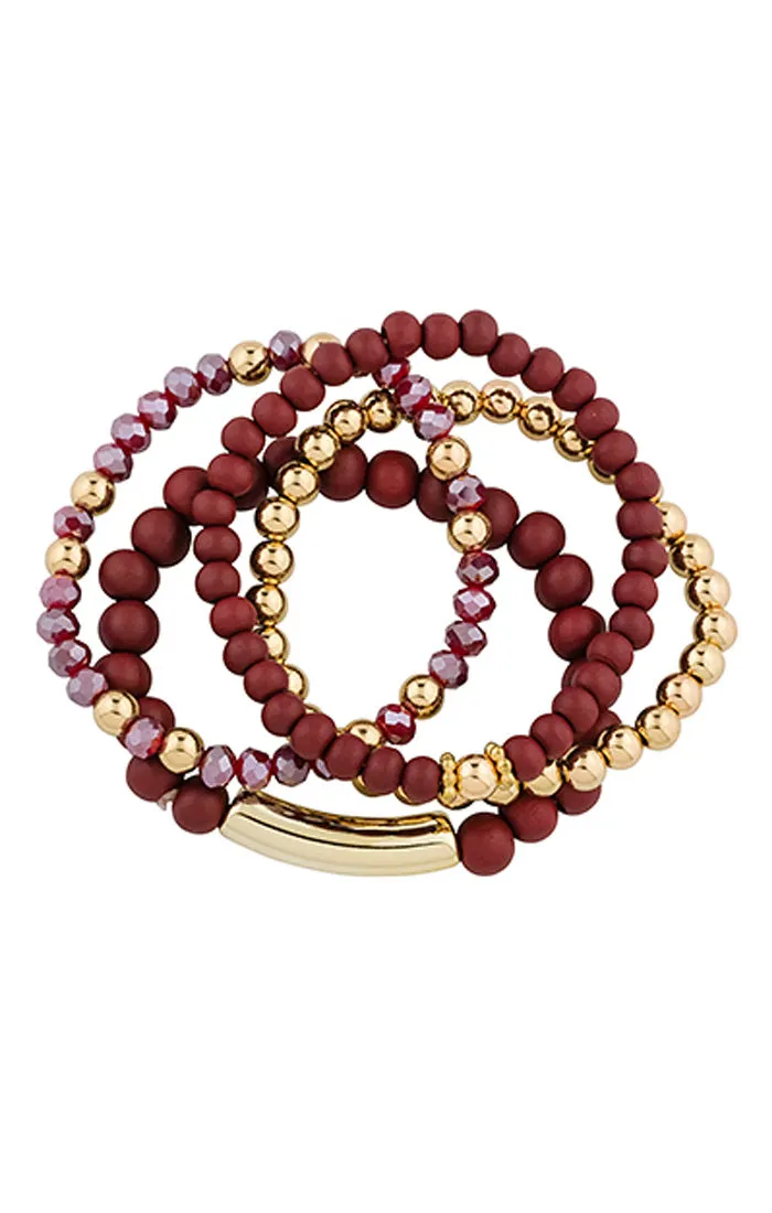 The Game Day Stretchy Stack - Garnet