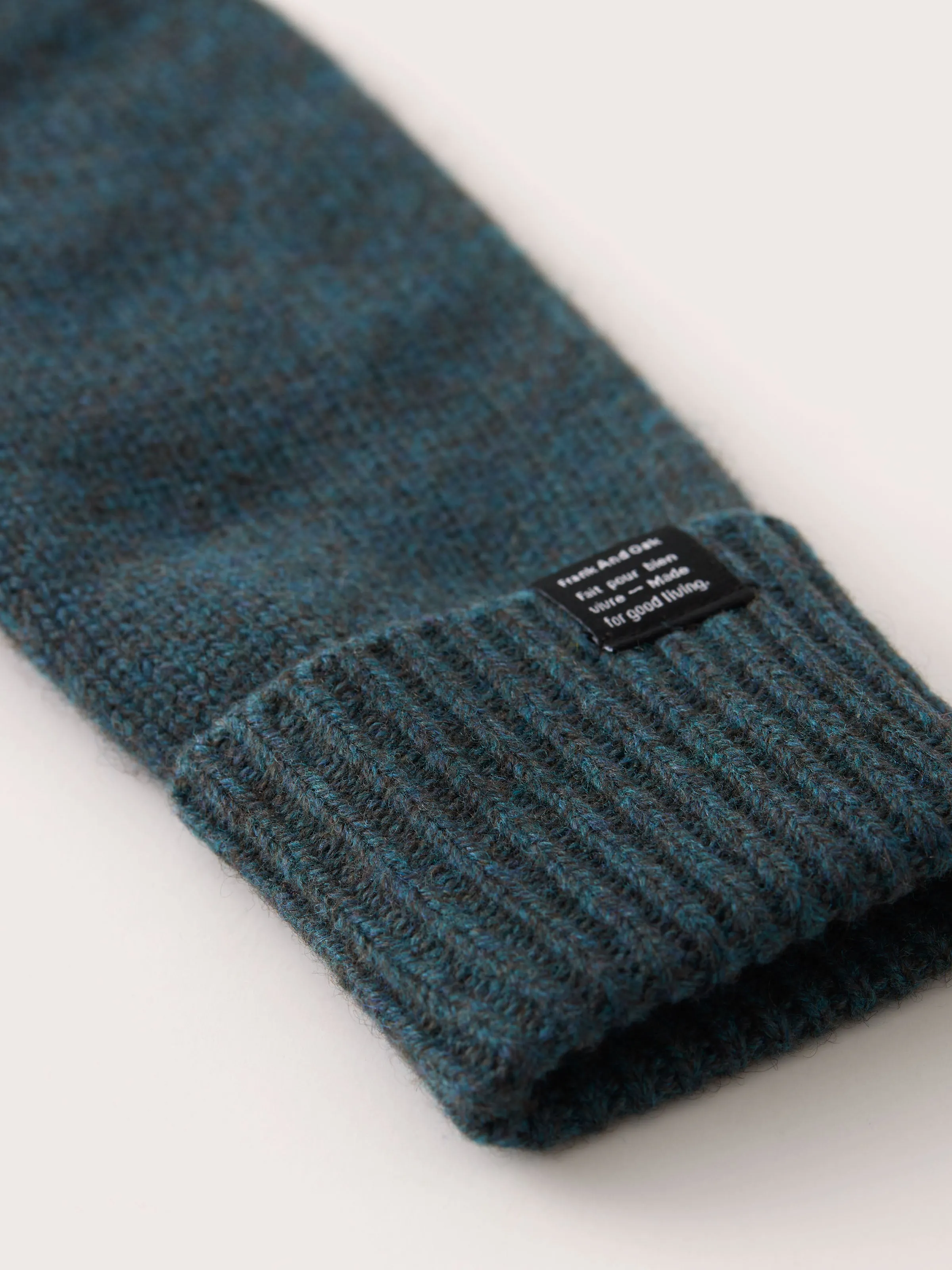 The Yak Wool Mittens in Dark Aquamarine