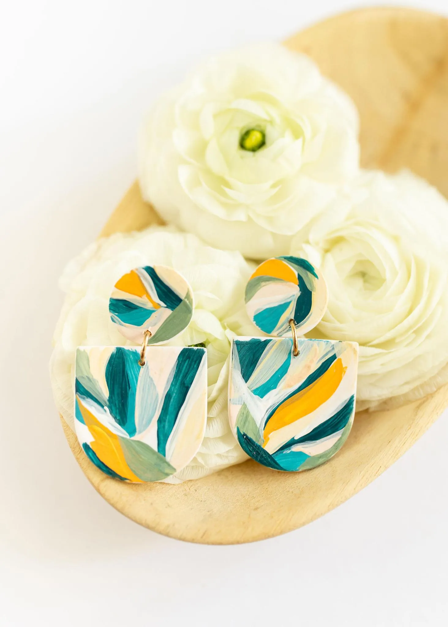 Thrive | Hand-Painted Clay Earrings