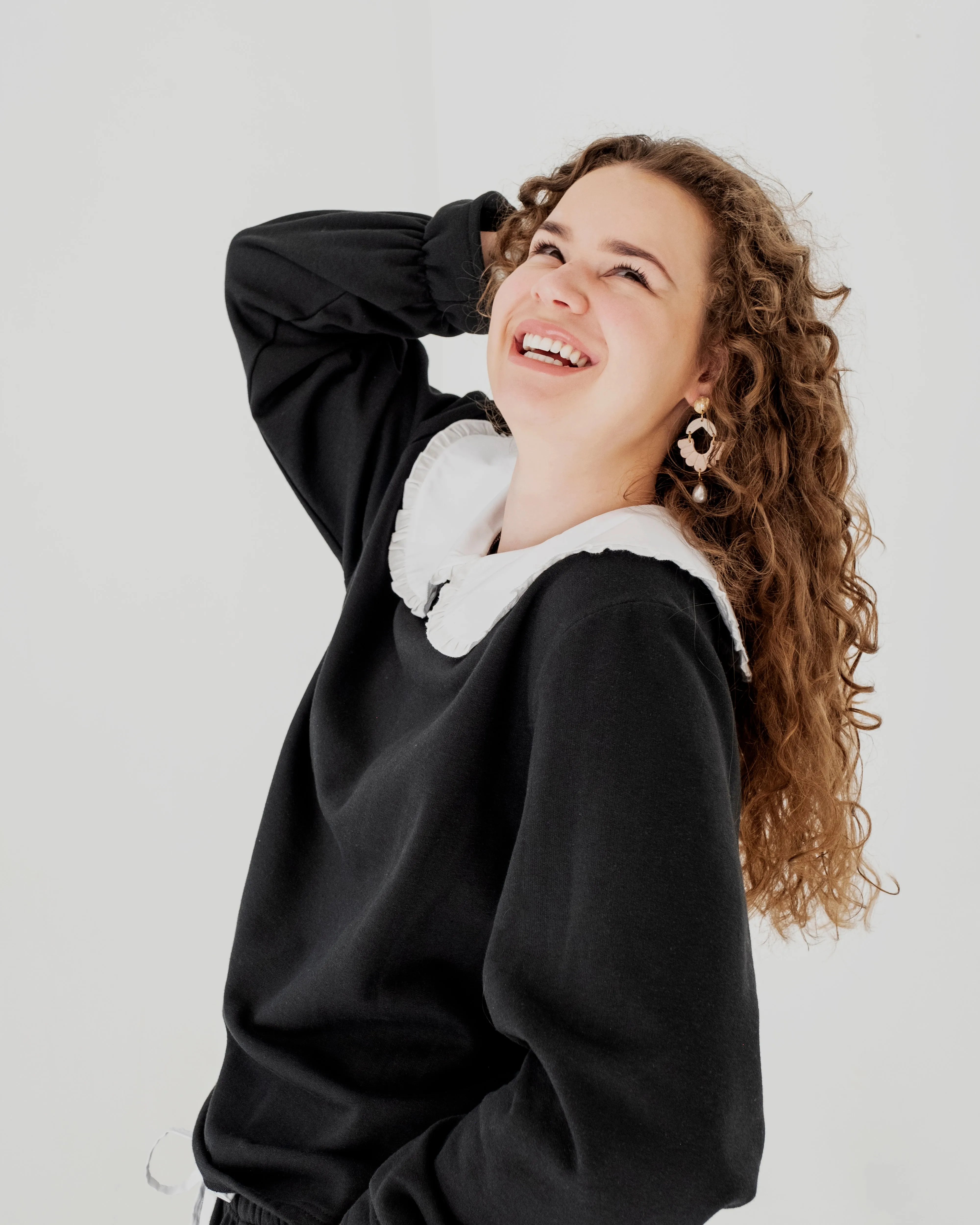 Tracksuit Top in Black And White