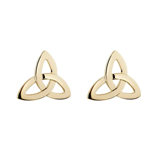 Triquetra Stud Earrings - Gold (10k or 14k)