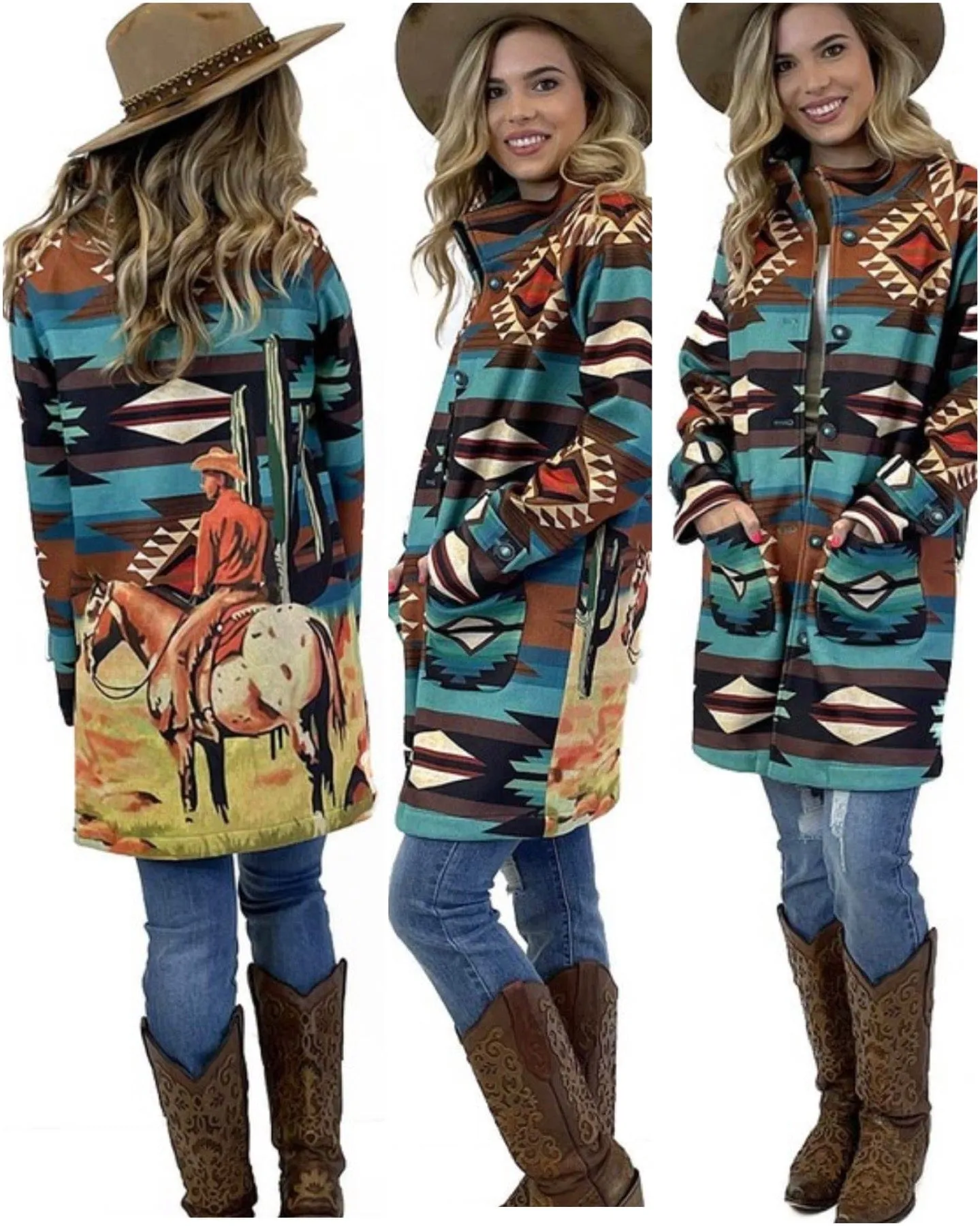 Turquoise Cowgirl Tell it like it is JACKET