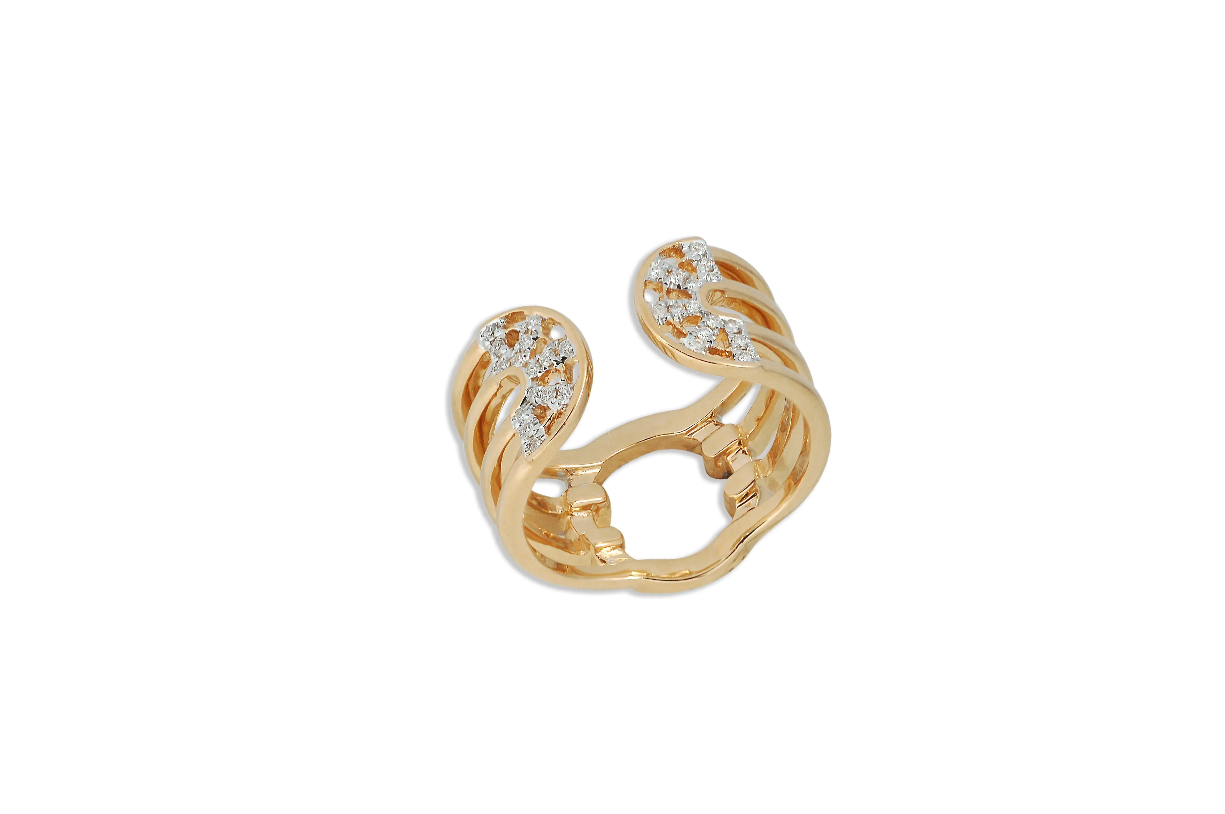 Twist Kaleidoscope duo-sided Diamond Ring