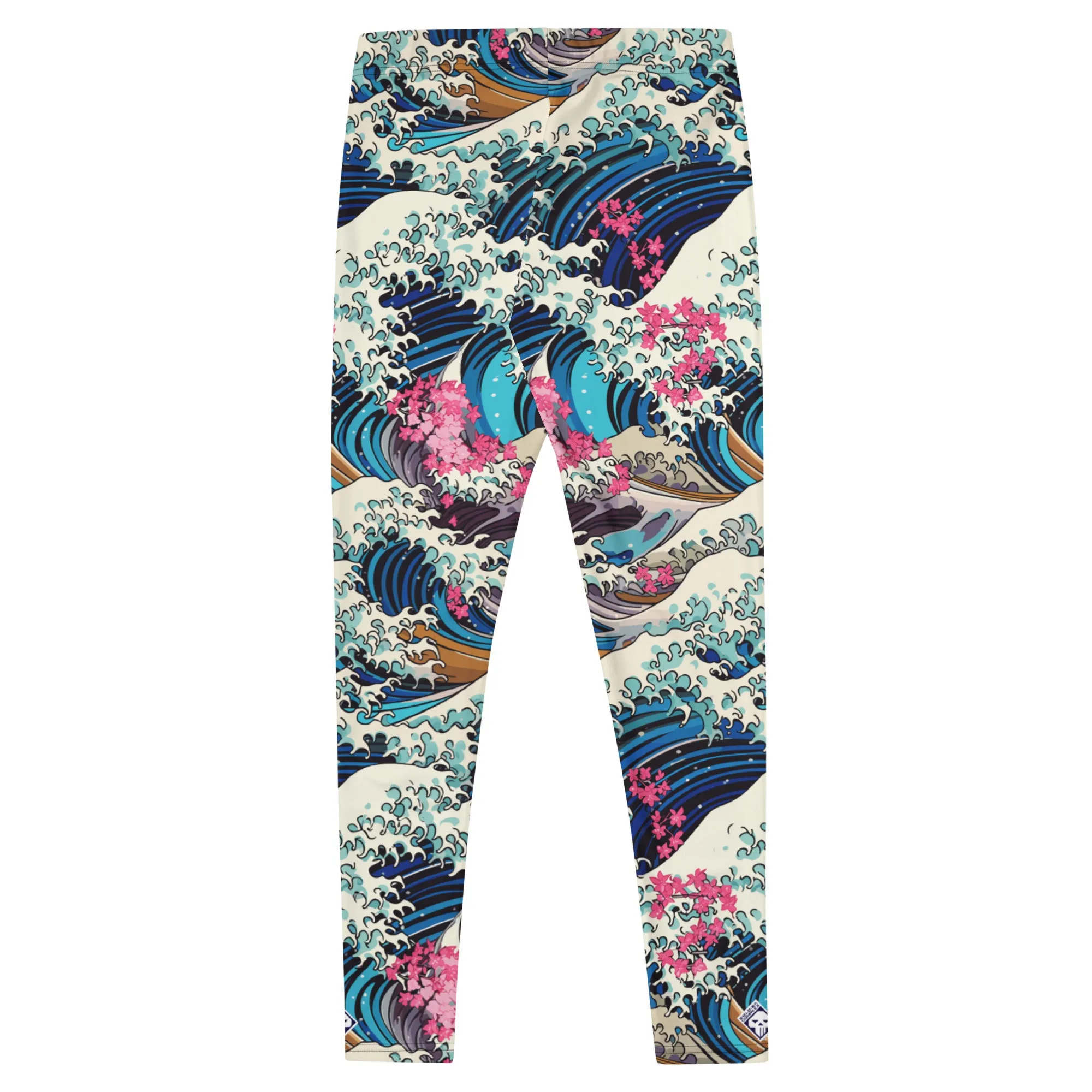 Women's Yoga Pants Workout Leggings - The Great Wave Off Kanagawa 001